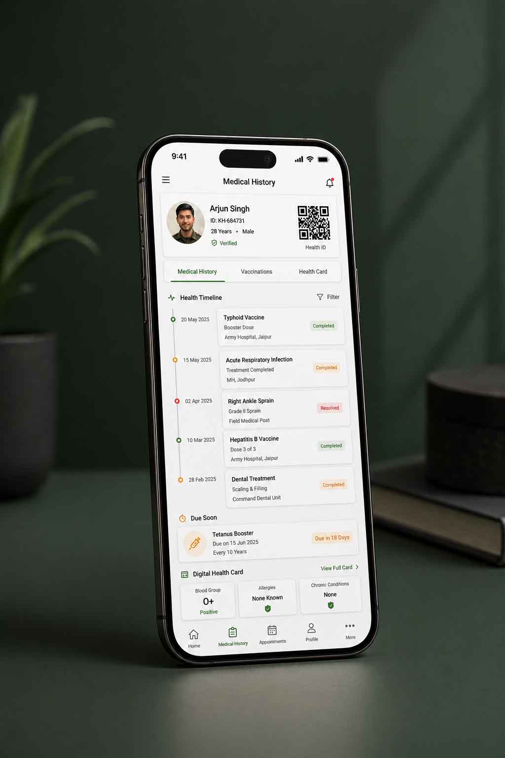 Kharga CoCare - Indian Army Healthcare App — project gallery image 4
