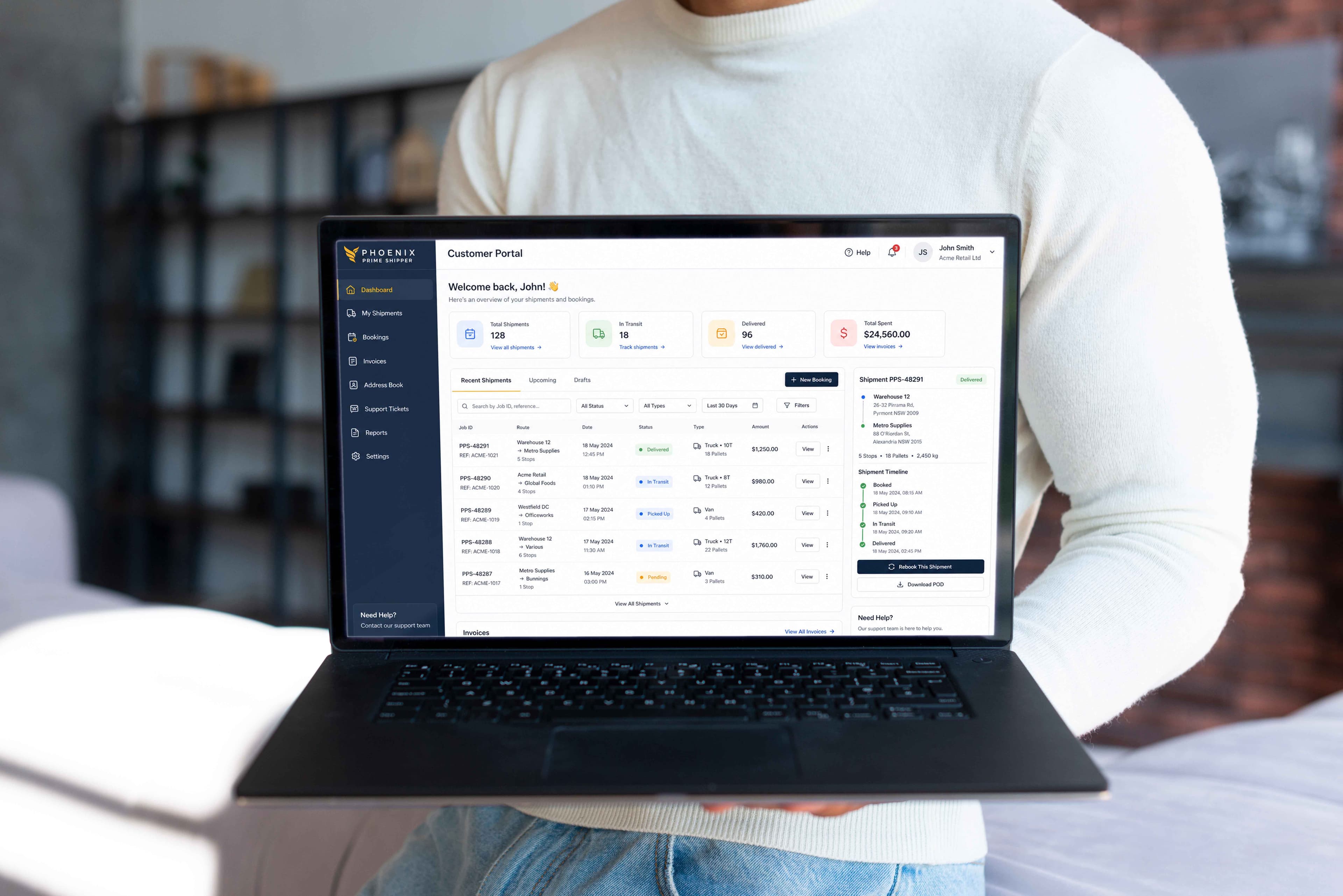 Phoenix Prime Shipper - Logistics Platform product preview
