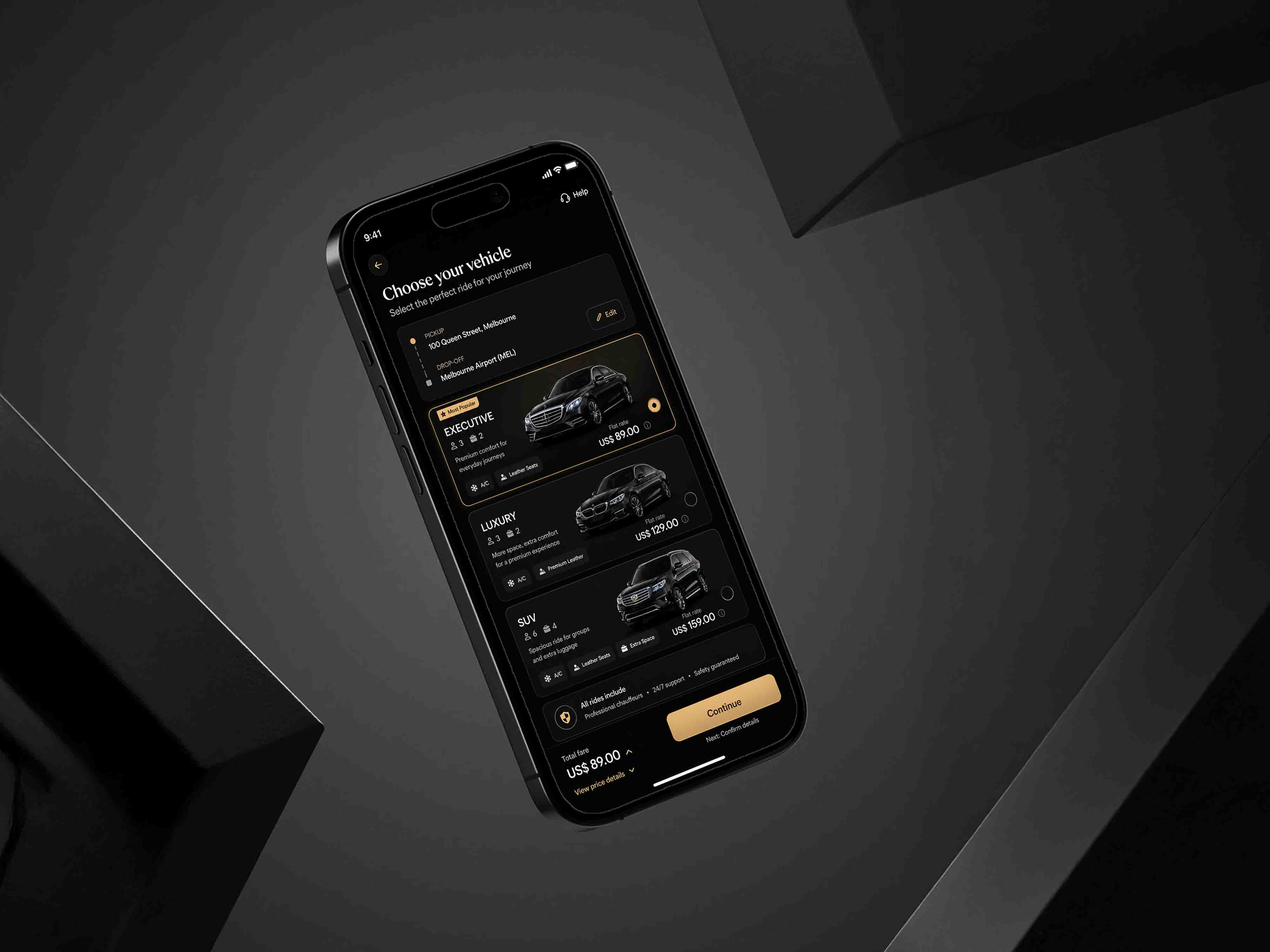 Tusky - Premium Chauffeur Booking App — project visual 3